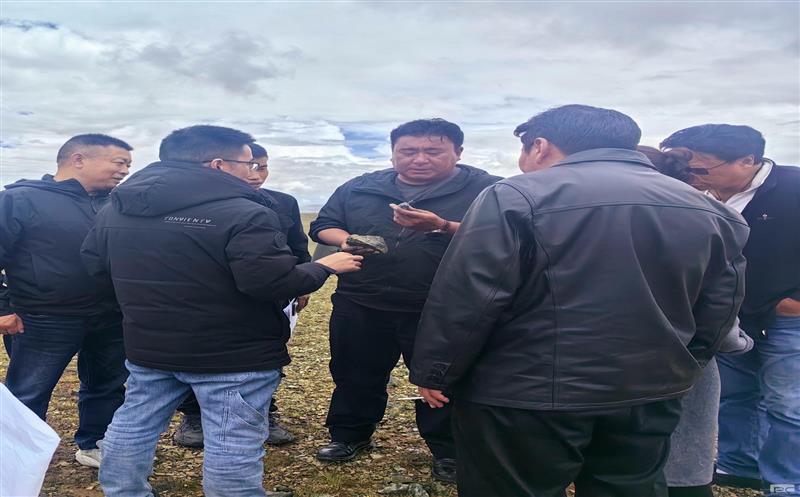 那曲市自然尊龙凯时局领导莅临安多县东风铬铁矿储量核实项目检查